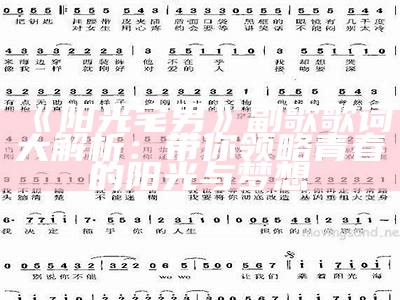 《阳光宅男》副歌歌词大解析：带你领略青春的阳光与梦想